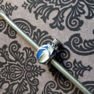 Pandora Up & Away Hot Air Balloon - Blue & White Sterling Silver Dangle Bead